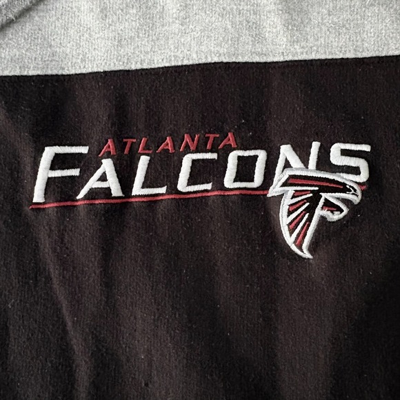 NFL‎ Atlanta Falcons Hoodie Mens 2XL Gray & Black Sweatshirt Kangeroo Pocket XXL - Picture 6 of 16